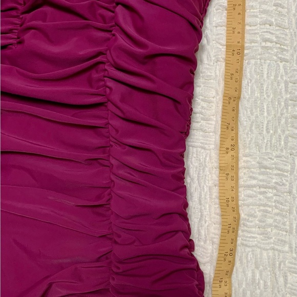 BEACH BASH Plum/Wine Flattering Ruched
Halter Top One Piece 
Swimsuit. 3X - Picture 5 of 10